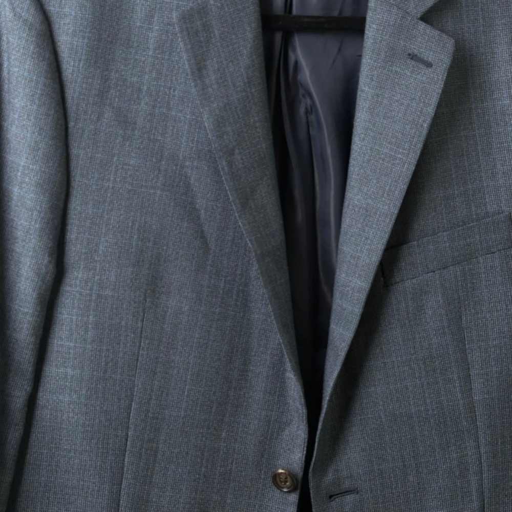Ralph Ralph Lauren 40S Wool Silk Suit Jacket Blue Formal Wedding Black Tie - Picture 4 of 11